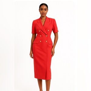 Kasper For ASL Double‎ Breasted Jacket Dress